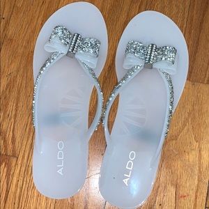 ALDO Uleimma Clear/White Bow Sandals